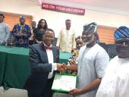 Lagos: INEC presents Certificate of Return to APC’s Age-Suleiman